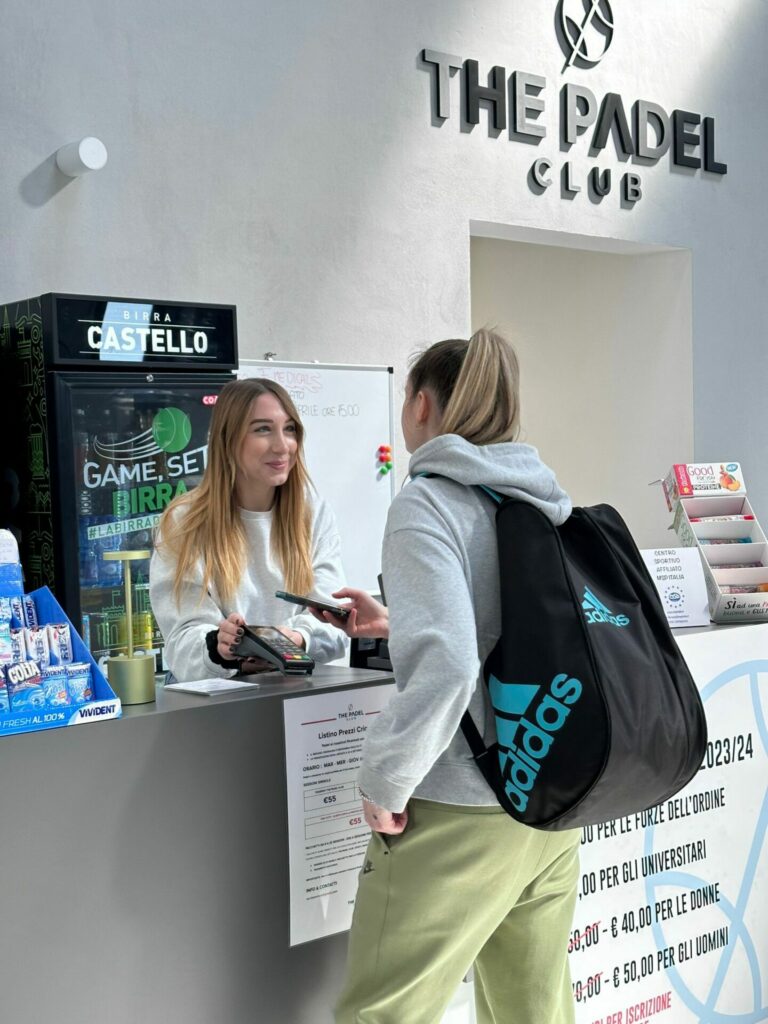 Reception del Padel Club Ferrara